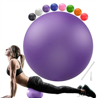 Soft Pilates Yoga Ball, Small Exercise Ball, Mini Rubber Workout Equipment - color: Purple