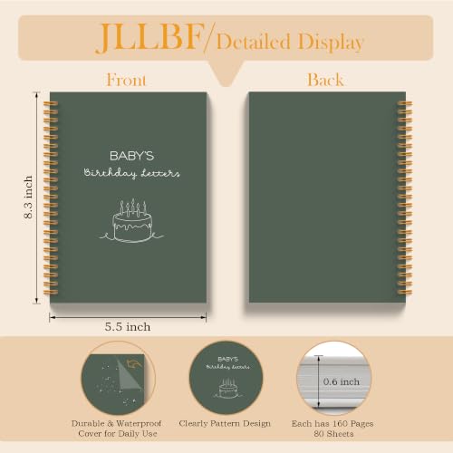 Baby Birthday Gifts Spiral Notebook 5.5x8.3in - color: Birthday Letters