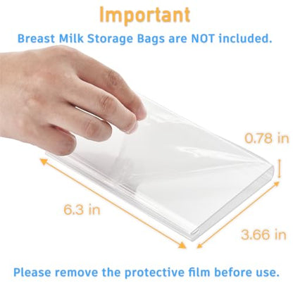 4 Pack Freeze Flat Breastmilk Storage Bag, Clear Breast Milk Bag Flattener