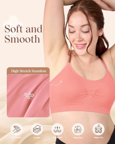 Coobie Seamless Scoopneck Bra - color: Pink, size: One Size