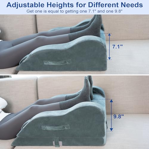 KingPavonini Leg Elevation Pillow for After Surgery, Double Leg, Grey - color: Grey, size: Double Leg