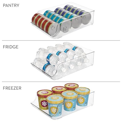 iDesign Water Bottle Organizer for Fridge, Set of 4, Clear - style: Pack of 4