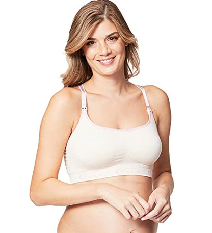 Cake Maternity Cotton Candy Wirefree Nursing Bra for Breastfeeding, Seamless Maternity Sleep Bra - color: Blush, size: Small