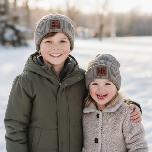 Cute Beanies Warm Soft Winter Hat Christmas Beanie Unisex - color: Bro Sis Sets