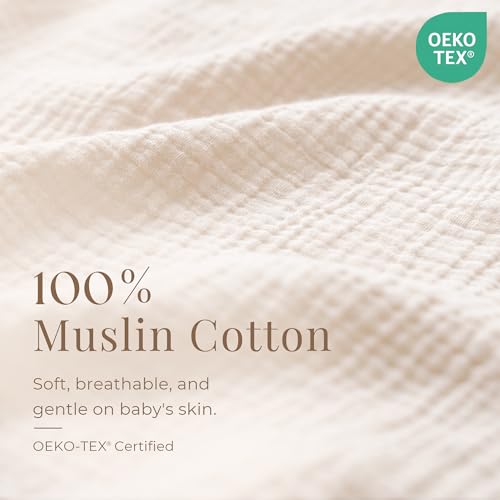 Konssy Muslin Nursing Cover Up for Breastfeeding with Rigid Hoop - color: Summer Wheat