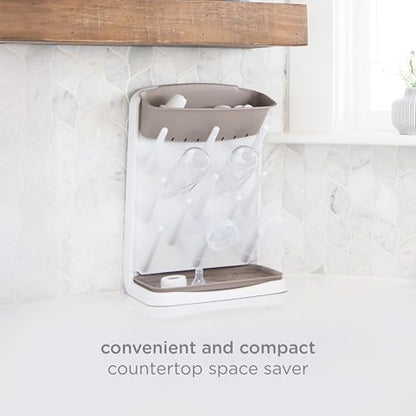 Ubbi Vertical Baby Bottle Drying Rack, Space Saving Countertop Bottle Dryer - color: Taupe Drying Rack, size: One Size
