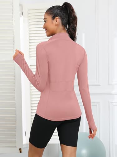 VUTRU Women's Workout Yoga Jacket Full Zip Running Athletic Track Jacket - color: A-pink, size: X-Small