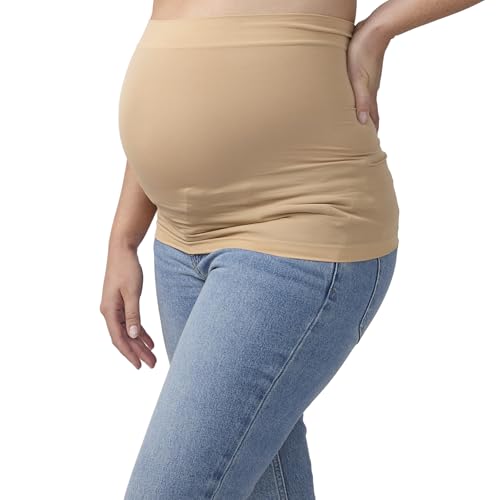 Ingrid & Isabel Basics Bellaband, Maternity Belly Band, Pants & Jeans Extender for Pregnancy & Postpartum - color: Taupe, size: Medium-Large, style: 1 Pack