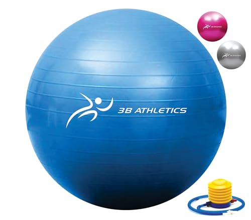 Anti-Burst Yoga Ball for Pregnancy, Slip Resistant Exercise Ball, 2 Sizes – Fitness Equipment for Home Gym, Exercise Equipment for Women, Pregnancy Must Haves, Maternity Support, Home Gym Accessories - color: Blue, size: 65cm