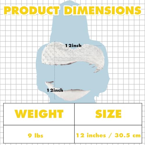 Briwooody Weighted Pillow Glass Bead Calming Body Pillows, White - color: White