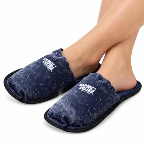 Rapid Relief Foot Ice Pack Slippers, 1 Pair for Feet & Toe Pain Relief
