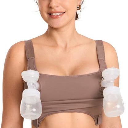 MOMANDA Pumping & Nursing Bra Hands Free - color: Brown Purple