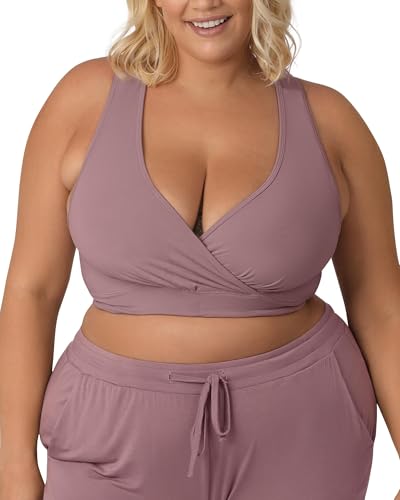 Kindred Bravely French Terry Racerback Nursing & Sleep Bra, Maternity Bra - color: Twilight, size: X-Large