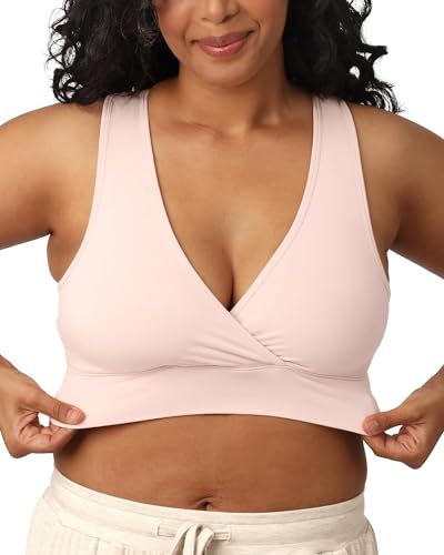 Kindred Bravely French Terry Racerback Nursing & Sleep Bra, Maternity Bra - color: Light Pink, size: Small