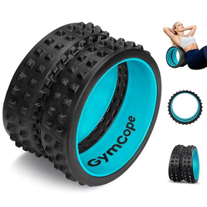 GymCope 10in Back Roller, Foam Roller for Exercise, Spine-Safe Groove - color: Blue, size: Firm