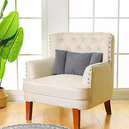 Queekay Fleece Lumbar Support Pillow 3 Section for Office Chair, Gray - color: Gray