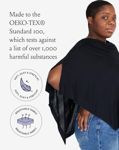 Bodily Everything Nursing Cover, Breathable Breastfeeding Blanket for Women - color: Black