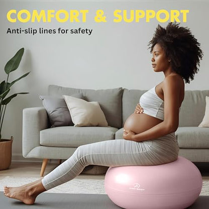 ProBody Pilates Pregnancy Ball with Guide - Birthing Ball - color: Lilac, size: 55 cm: 4'4" - 5'-1"