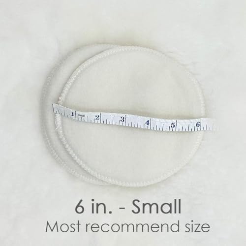Soothingly Soft Merino Wool Nursing Pads, Style Softline, Extra Thickness, 5 in. Diameter - size: 5 Inch, Extra Thickness
