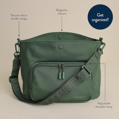 Itzy Ritzy Belong Cargo Caddy Stroller Organizer & Crossbody Bag (Green) - color: Hunter Green