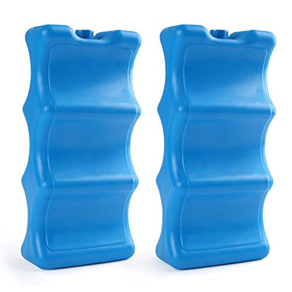 Ice Packs for Cooler & Breast Milk Storage, Reusable Contoured Freezer Pack - size: 2-Pack