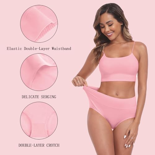 IWOLLENCE Womens Cotton Postpartum Underwear High Waisted Full Coverage Panties Plus Size & Regular - color: Multicolor-5pack-a1, size: Large