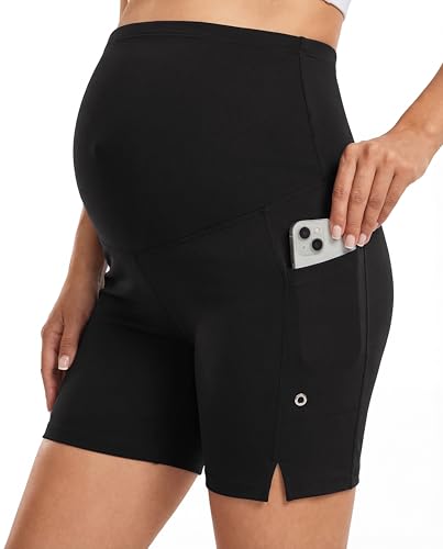 Women's Maternity Swim Board Shorts - color: Black, size: X-Large