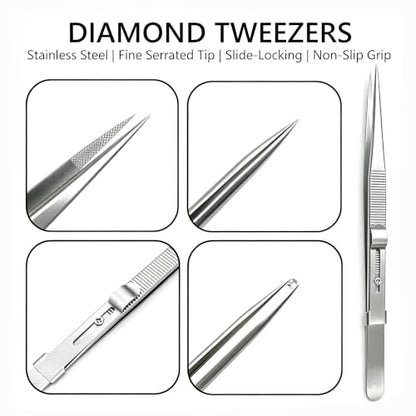 Bedazzling Tools Pen Kit Diamond Painting Wax Pencil Rhinestone Picker Tool - color: Pink