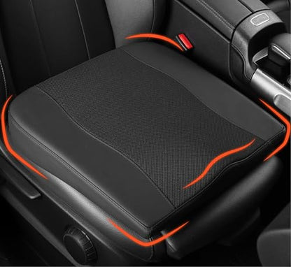 Lofty Aim Car Seat Cushion, Memory Foam Car Seat Cushions for Long Driving - color: Obsidian Speck Black