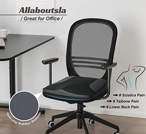 Allaboutsla Car Seat Cushion, Car Seat Cushions for Long Driving - color: Black