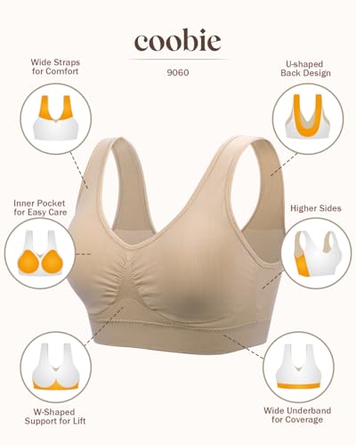 Coobie Comfort Bra - color: Light Nude, size: Small