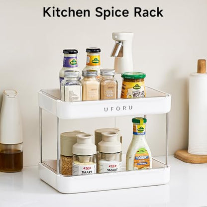 UFORU Countertop Coffee Station Organizer,Cup Rack,Mug & Wine Glass Holder - color: White