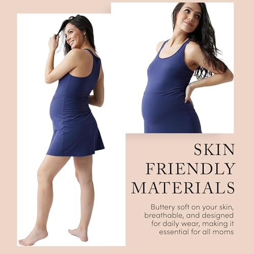 Ingrid & Isabel Everyday Active Maternity Dress - color: Navy Blue, size: Small