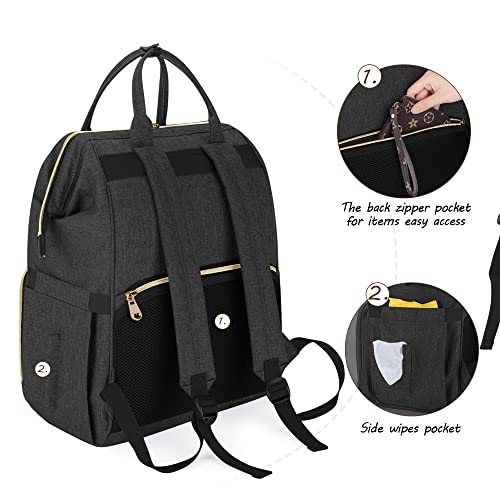 CURMIO Breast Pump Backpack Compatible for Spectra S1, S2, Medela, Black - color: Black