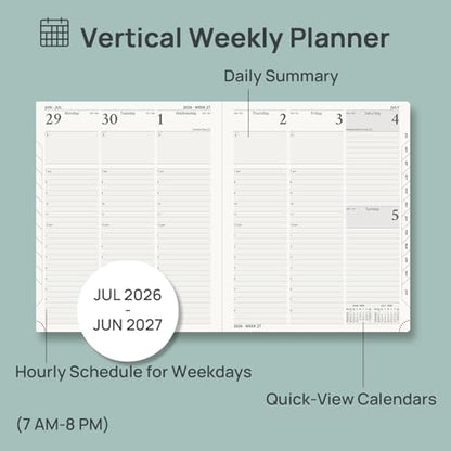 POPRUN Planner 2026-2027, Large-8.5" x 10.5", Academic Weekly Planner - color: Brown, size: Large-8.5" x 10.5", style: Academic Year 2026-2027