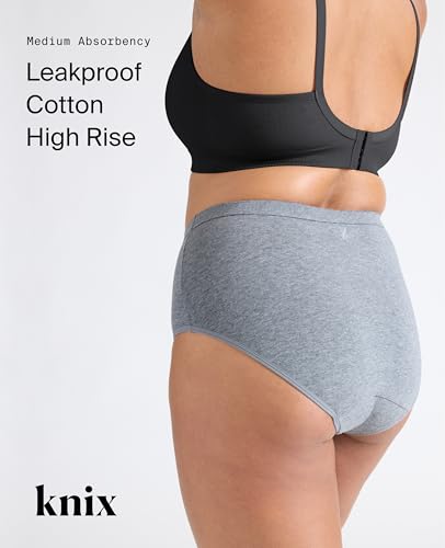 High Rise Leakproof Cotton by Knix - color: Pepper, size: Small