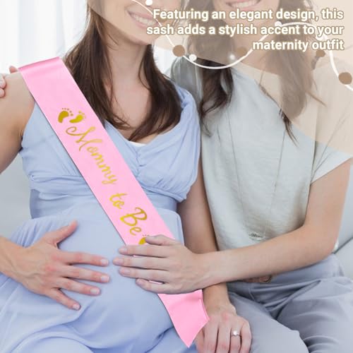 Mommy to Be Sash, Pink Baby Shower Sashes - color: Pink