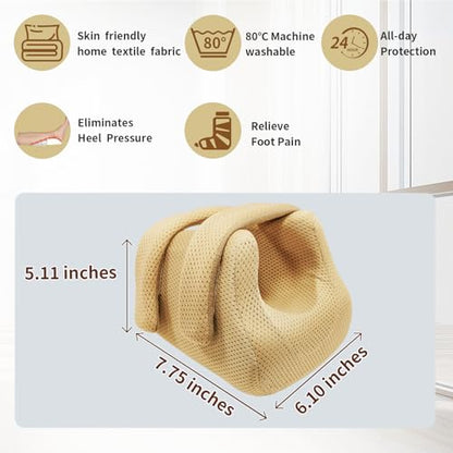 3D Heel Protector Bed Sore Pillow Cushion for Pressure Khaki 1 piece - color: Khaki