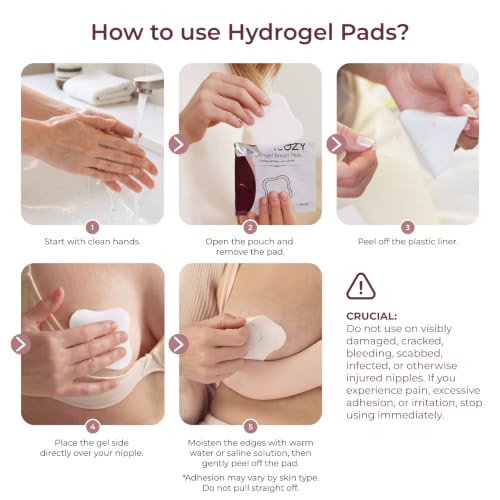 Momcozy Hydrogel Nursing Pads,Cooling Relief,Breastfeeding Essentials 12pcs - size: 12 PCS