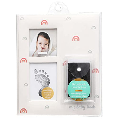 Kate & Milo Baby Memory Book, Gender-Neutral, Rainbow Print - color: Rainbow with Ink Pad