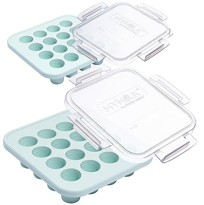 Souper Cubes My Milk Silicone Breast Milk Freezer Trays, Mint, 2-Pack - color: Mint