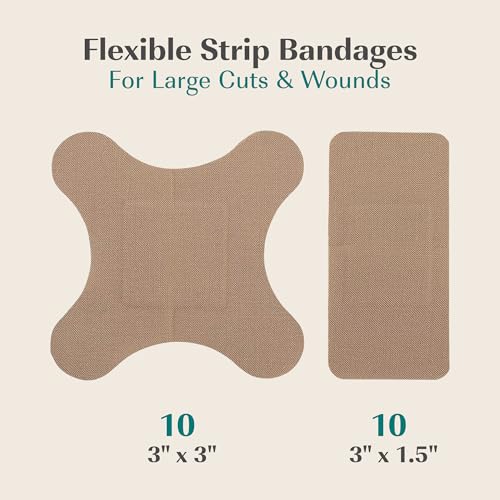 FEBU PFAS Free Large Bamboo Bandages, 20 Count - style: Large / XL Patch (20 Count)
