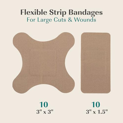 FEBU PFAS Free Large Bamboo Bandages, 20 Count - style: Large / XL Patch (20 Count)