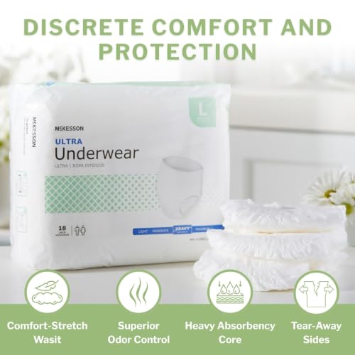 McKesson Ultra Adult Incontinence Underwear, Heavy Absorbency, 58 in, 18 ct - size: Large (18 Count)