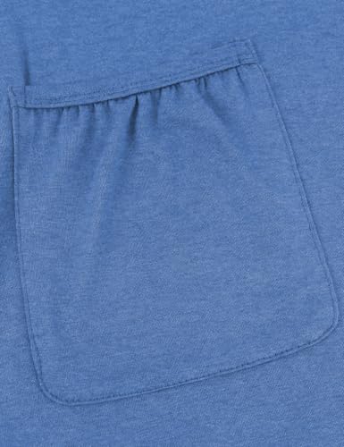 Poetsky Womens Tunic Tops for Leggings with Pockets Side Buttons Batwing Long Sleeve Casual Long Tee Shrits Fall Clothes - color: Navy Blue, size: Medium