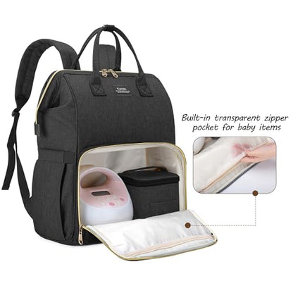 CURMIO Breast Pump Backpack Compatible for Spectra S1, S2, Medela, Black - color: Black