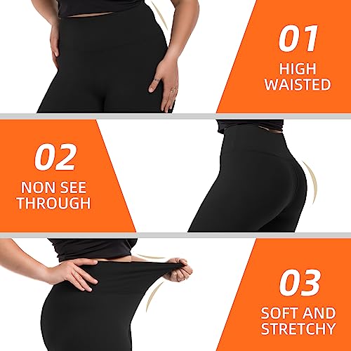 SINOPHANT Plus Size Fleece Lined Leggings for Women-High Waisted - size: 3X-Large