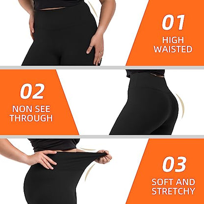 SINOPHANT Plus Size Fleece Lined Leggings for Women-High Waisted - size: 3X-Large