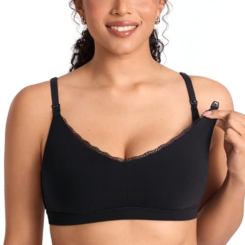 MOMANDA Lace Cotton Nursing Bras