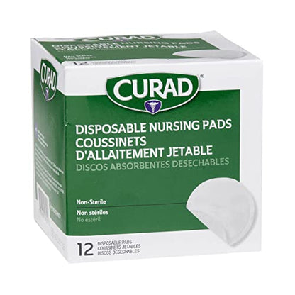 Curad Disposable Nursing Pads for Breastfeeding, Adhesive Strip (Case of 288)